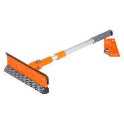 Щетка для мытья стекол с телескопич. ручкой, поролоном и водосгоном складная (50-75см) (ABGN006)