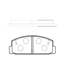 Колодки тормозные дисковые MAZDA 323C 1991 - 1994 / 626 1992 - 1997 / Familia 1991 - 1994 / Premacy  ckmz-49