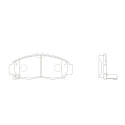 Колодки тормозные HONDA CIVIC 01-05/FR-V 1.7-2.2 05-/STREAM 1.7/2.0 01- передние GK0345