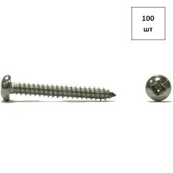 Саморез 4,2х50 полукр.гол. DIN 7981 H A2 100шт FORTLUFT sts030339