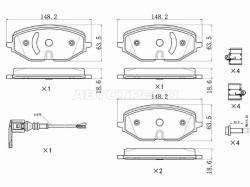 Колодки тормозные (Спереди) Audi A3 20- / Skoda Octavia 19-24 / Volkswagen Golf 19-