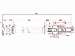Вал карданный перед MITSUBISHI PAJERO IV V97W 05-12