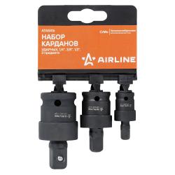 Набор карданов ударных 1/4", 3/8", 1/2" 3пр. пласт.подвес (ATAS416)