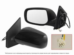 Зеркало Toyota Corolla (E150) 06-10 (Слева/ Регулировка/ 3 контакта)