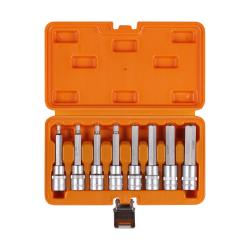 Набор головок 1/2" с шестигранными вставками, L=100мм, 8пр. (5-17мм), кейс (AT-BS-58)