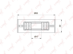 Ролик ремня приводного CHEVROLET Aveo 1.2-1.4 11> / Cruze 1.4 12> PB-5341