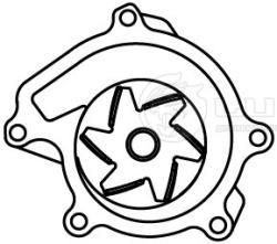 Насос водяной для а/м Toyota Vitz (05-)/Platz (05-)/Yaris (05-) 1.0i/1.3i [SZ] 4отв.(LWP 1937)