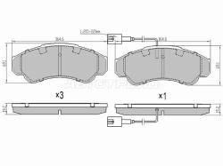 Колодки тормозные (Спереди) Peugeot Boxer 06-14 / Citroen Jumper 94-02 / Peugeot 807 02-14
