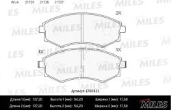 E100423 Колодки тормозные HYUNDAI ELANTRA/MATRIX/SSANGYONG REXTON перед. SemiMetallic