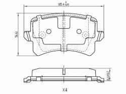 Колодки тормозные (Сзади) Audi A3 03-13 / A4 04-09