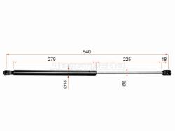 Амортизатор крышки багажника Mazda 3 03-09 / Axela 03-09 (Справа=Слева)