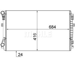Радиатор охлаждающей жидкости AUDI A3 LEON OCTAVIA GOLF cr2054001s