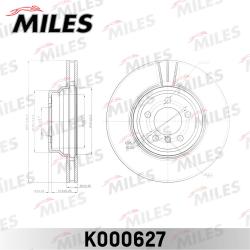 Диск тормозной BMW E65/E66 730-760 01- передний D 348мм. K000627
