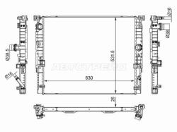 Радиатор BMW 5-Series 16-20 / 6-Series 17-20 / 7-Series 15-23 / 6-Series Gran Turismo 17-20