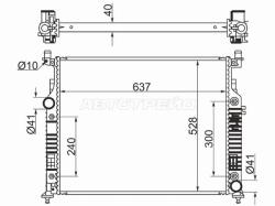 Радиатор Mercedes-Benz M-Class 05-11 / GL-Class 06-12 / R-Class 05-13