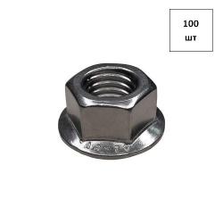 Гайка с фланцем М10 нерж. DIN 6923-A2 100шт FORTLUFT sts016154