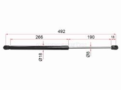 Амортизатор крышки багажника Peugeot 307 01-08 (Справа=Слева)