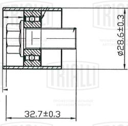 Ролик ГРМ для а/м VW Passat B5 (96-) 1.8T/2.0i (опор.) (CM 5525)