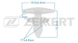 Клипса крепёжная General Motors (миним. кол-во заказа 10 шт) be-1216