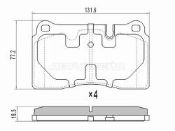 Колодки тормозные (Спереди) Volkswagen Touareg 02-18