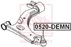 Опора шаровая MAZDA MAZDA DEMIO DY3/DY5 2002-FORD FIESTA JH/JD 2001-FORD FUSION JU 2002- 0520-demn