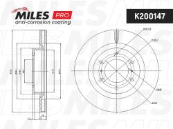 Диск тормозной MITSUBISHI PAJERO IV 07- передний вент.D 332мм. с покрытием K200147