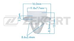 Клипса крепёжная General Motors (миним. кол-во заказа 10 шт) be-2145
