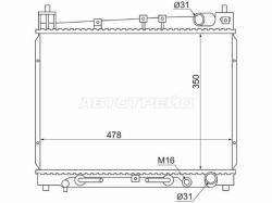 Радиатор Toyota Probox 02- / Succeed 02-20 / Vitz 99-05 / bB 00-05