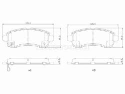 Колодки тормозные (Спереди) Mazda Demio 07-14 / 2 07-15