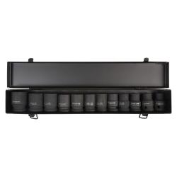 Набор головок ударных 1/2"DR L=38мм, 12пр. (10-24мм) металл.кейс (ATAS040)