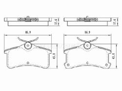 Колодки тормозные (Сзади) Toyota Avensis (T220) 97-03 / Caldina (T190,T210) 92-02 / Camry Europe/Rus