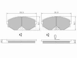 Колодки тормозные (Спереди) Nissan Avenir 98-05 / Cedric 91-95 / Cefiro 98-03 / Liberty 98-01