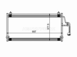 Радиатор кондиционера Mitsubishi Galant 96-03 / Legnum 96-02