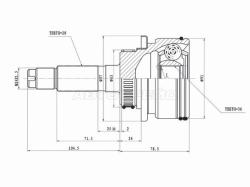 Шрус (Спереди/ Наруж) Mazda BT-50 06-12
