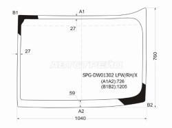 Стекло лобовое Freightliner Century Class 97- / Columbia 97-