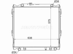 Радиатор Toyota Land Cruiser Prado (J90) 96-02 / 4Runner 95-02 / Hilux Surf 95-02 / Tacoma 95-04