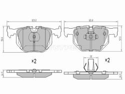Колодки тормозные (Сзади) BMW 7-Series 01-08 / X5 06-18 / X6 08-20