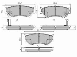 Колодки тормозные (Спереди) Suzuki Escudo 88-05 / Grand Vitara 97-16 / Jimny 02- / Mazda Proceed Lev