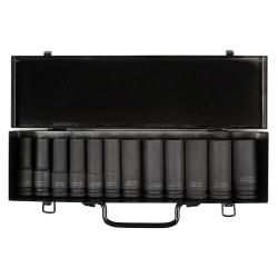 Набор головок ударных 1/2"DR L=78мм, 12пр. (10-24мм) металл.кейс (ATAS042)