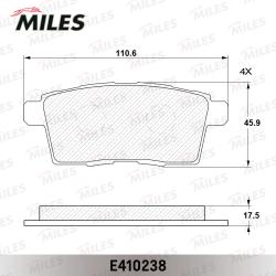 E410238 Колодки тормозные MAZDA CX7/CX9 07- задние LowMetallic