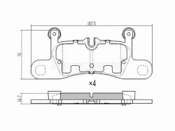 Колодки тормозные (Сзади) Volkswagen Touareg 10-18