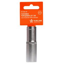 Головка торцевая 1/2" шестигранная 17мм глубокая, пласт.подвес (AT-S12-29)