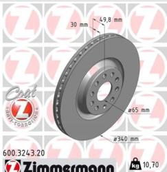 Диск тормозной передний с покрытием COAT Z 600.3243.20
