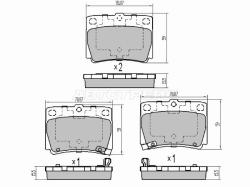 Колодки тормозные (Сзади) Mitsubishi Pajero 91-00 / Pajero Sport 96-21 / Challenger 96-01 / Montero