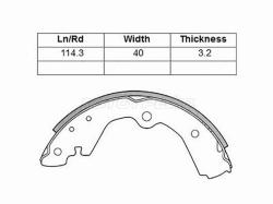 Колодки тормозные барабанные Hyundai Sonata 88-93 / Nissan AD 90-08