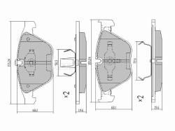 Колодки тормозные (Спереди) BMW 3-Series 05-14 / 5-Series 03-10 / X1 09-15