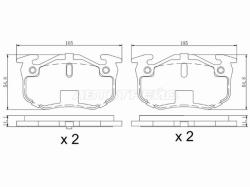 Колодки тормозные (Сзади) Citroen Saxo 96-99 / Peugeot 205 83-90 / 206 98-09 / 207 06-09 / 306 93-97