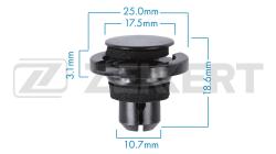 Клипса крепёжная Subaru (миним. кол-во заказа 10 шт) be-3562