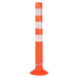 Столбик парковочный мягкий, 3 световозвр. полосы (высота 750мм, диаметр 70мм, анкерный) (AKON005)