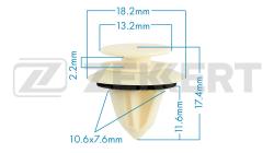 Клипса крепёжная Mercedes-Benz (миним. кол-во заказа 10 шт) be-1845